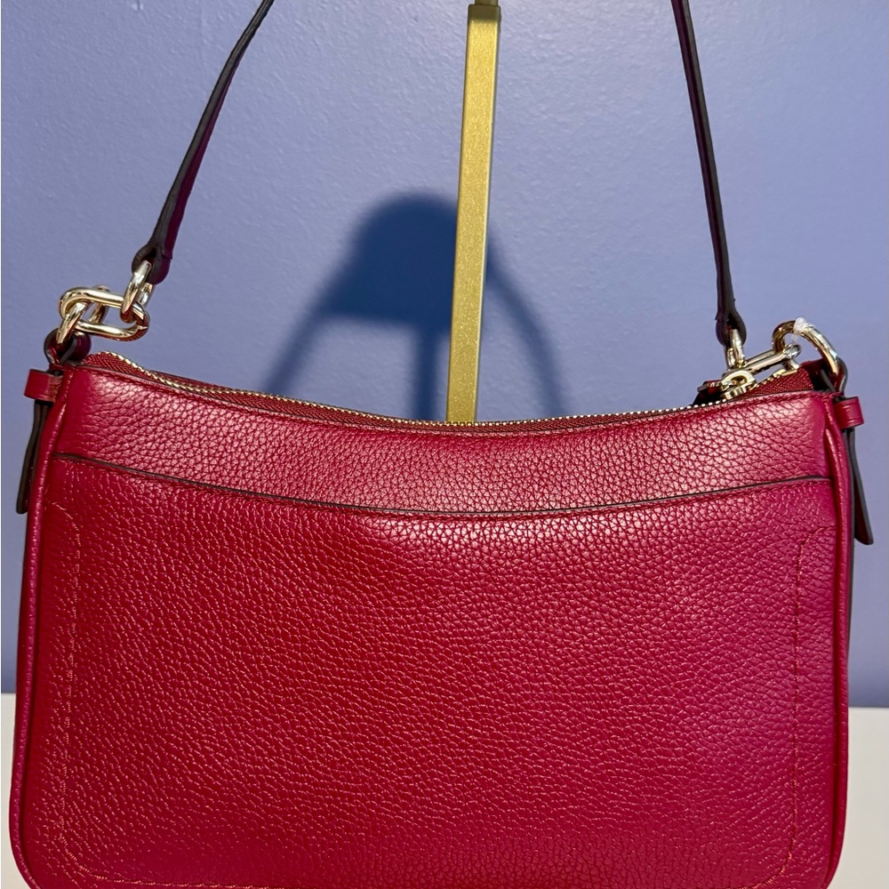 Michael Kors Burgundy Leather Shoulder Bag - Picture 2 of 7